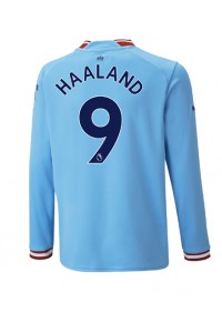 Fotbalové Dres Manchester City Erling Haaland #9 Domácí Oblečení 2022-23 Dlouhý Rukáv